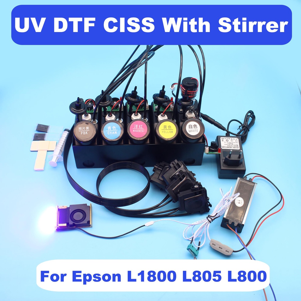 Uv White Ink Ciss With Stirrer Ink Level Sensor Alarm Uv Ink Tank For