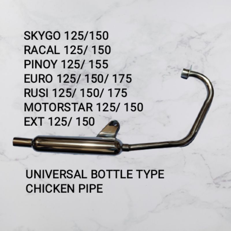 Universal Chickenpipe Bottle Type Stainless Double Tube Elbow