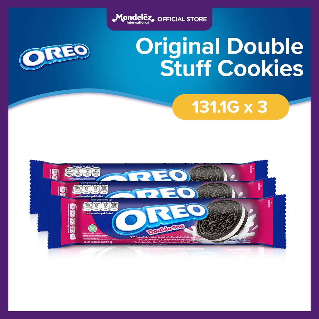 Oreo Double Stuf Vanilla Flavor G Sandwich Cookie Snack With