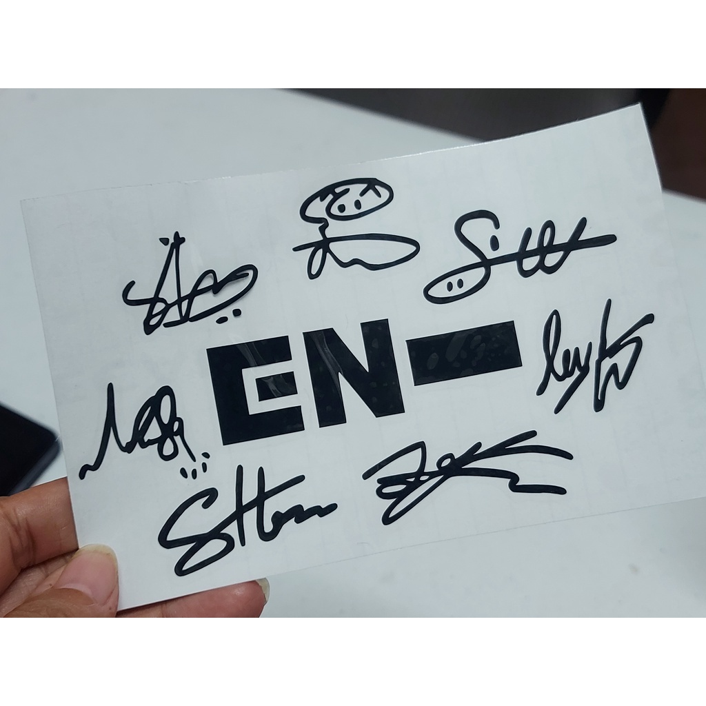 Enhypen Logo With Signatures Decal Vinyl Sticker Shopee Philippines