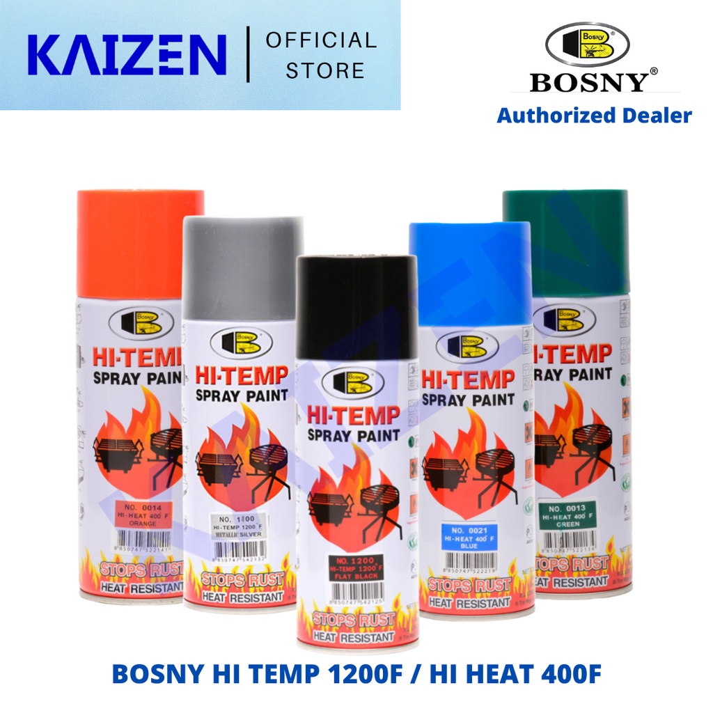 Original Bosny Hi Temp Hi Heat High Temperature Resistant Spray Paint