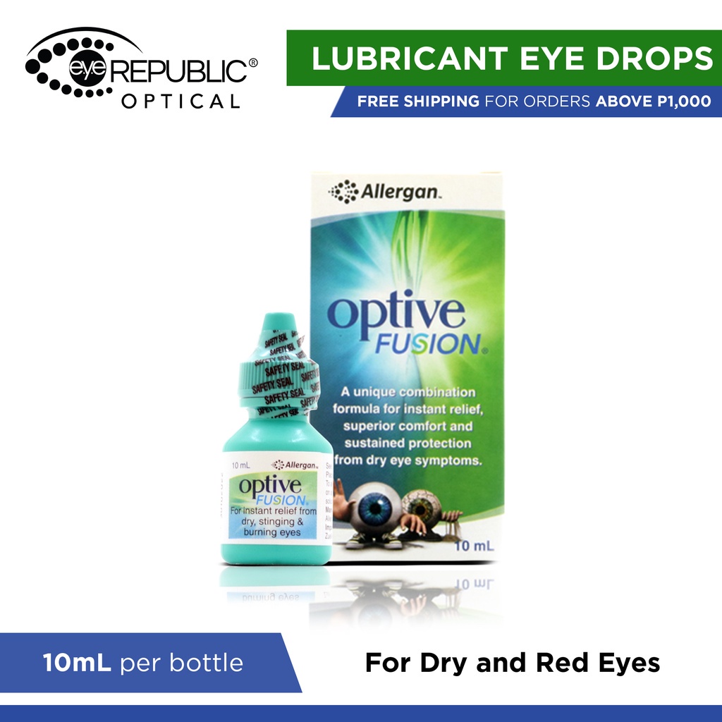 Optive Fusion Lubricant Eye Drops 3ml 10ml For Dry Red Eyes EYE