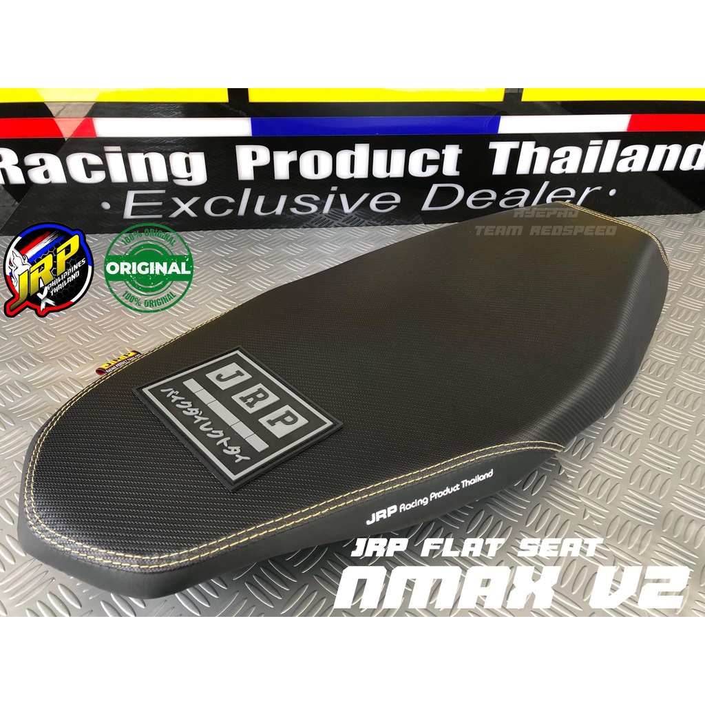 Jrp Flat Seat Nmax V Black Gray Rubberize Logo Made In Thailand