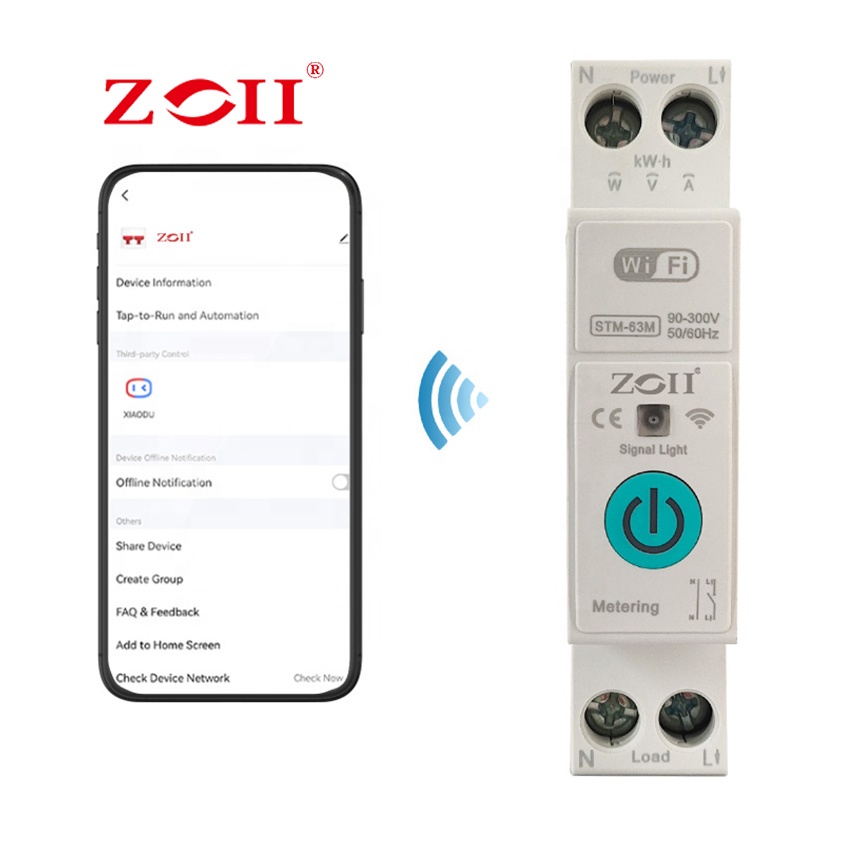 Tuya Mcb Zigbee Smart Wifi Circuit Breaker Power Metering A Wireless