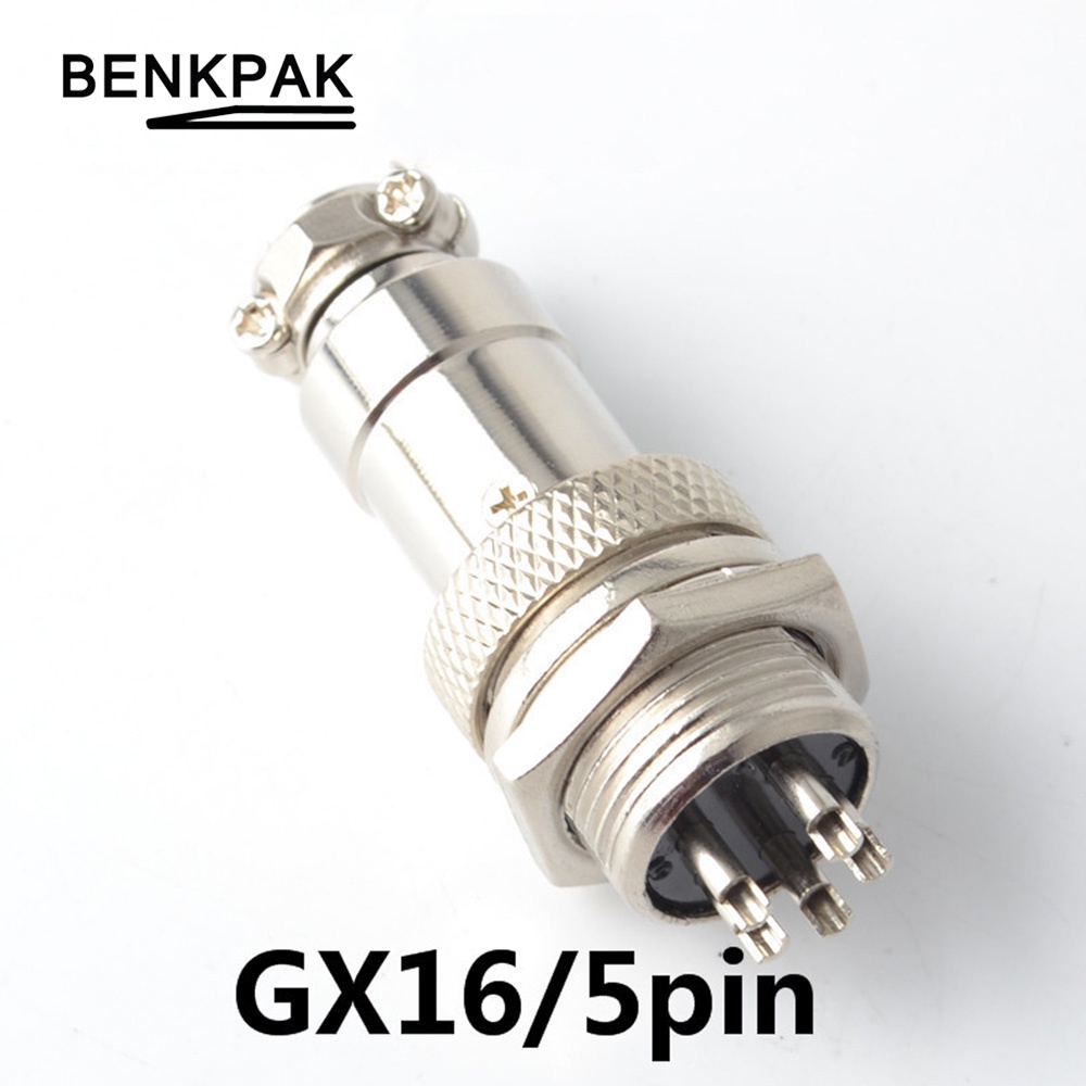 ěè1Set GX16 5Pin 5P 16MM Male Female Wire Panel Connector Circular