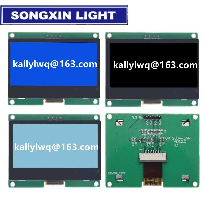 U Iic Lcd Module X I C St S Cog Graphic Display Screen