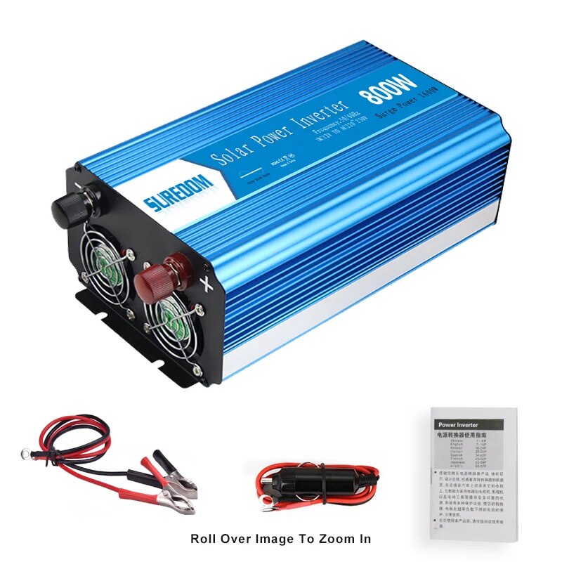 430 800W 1600W Pure Sine Wave Solar Power Inverter Car Converter DC 12V