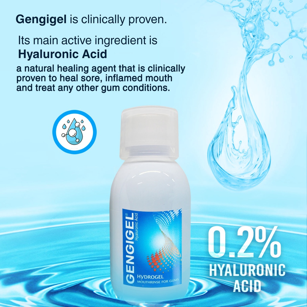 GENGIGEL Mouthwash 150ml Hydrogel Mouthrinse For Gums Hyaluronic Acid