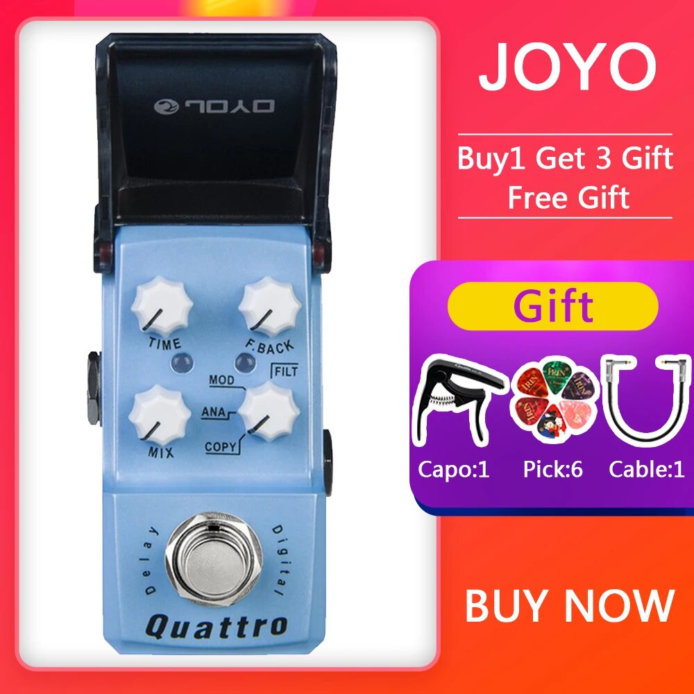 60d JOYO JF 318 Quattro Digital Delay Pedal Guitar Effect Processor