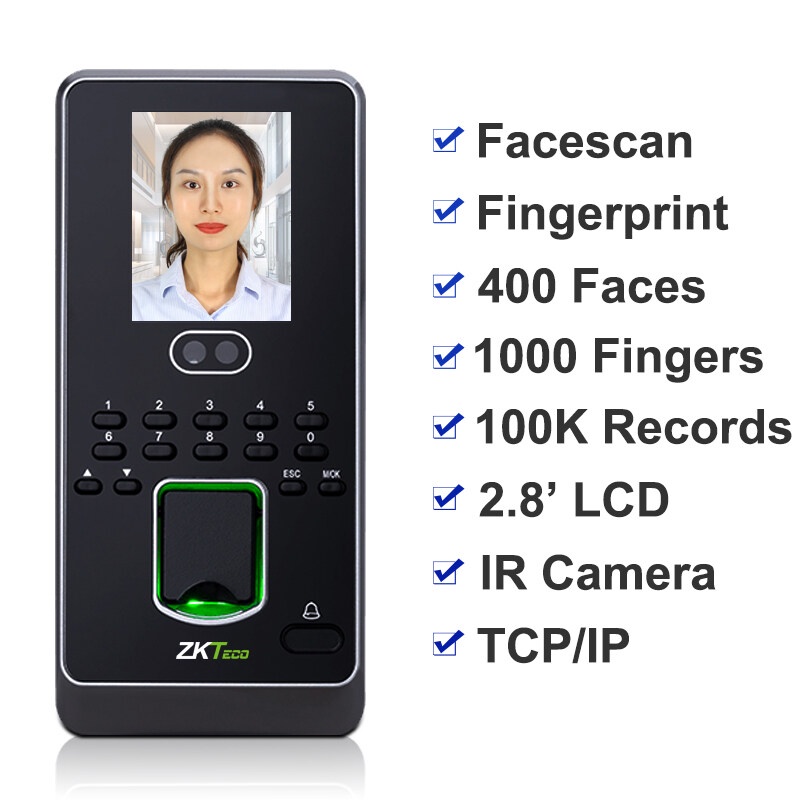 Zkteco Multibio Iface Tcpip Usb Face Machine Biometric Fingerprint