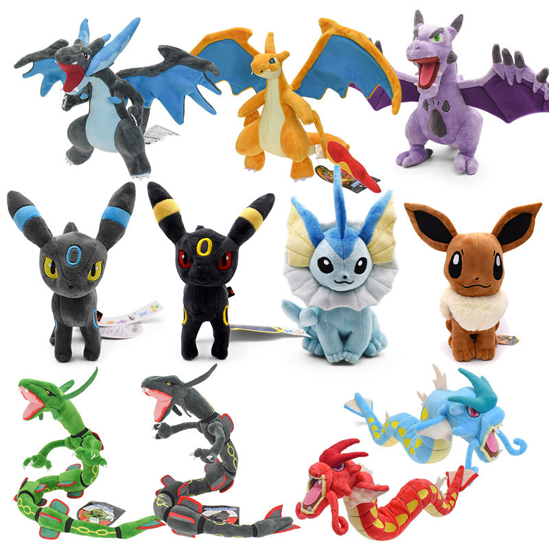 Pokemon Plush Charizard X Eevee Vaporeon Espeon Umbreon Lycanroc