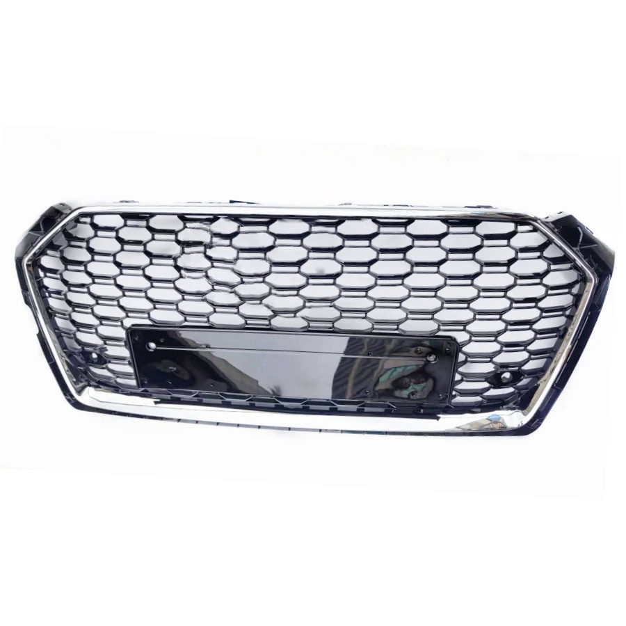 ZTY6 For RS5 Style Front Sport Hex Mesh Honeycomb Hood Grill Black For