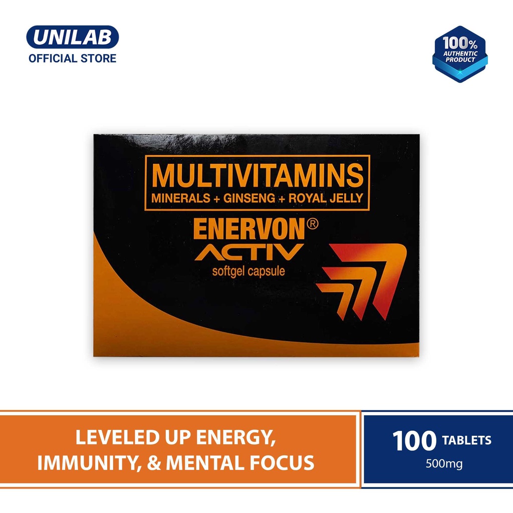 Unilab Enervon Activ Multivitamins Capsules With Ginseng And