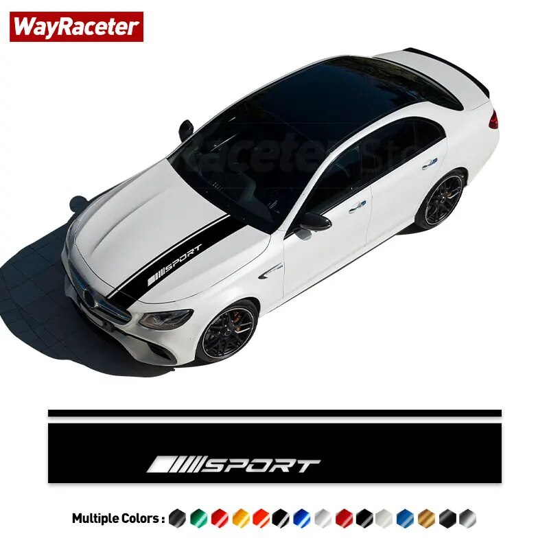 C Edition Car Hood Bonnet Stripe Sticker For Mercedes Benz Amg