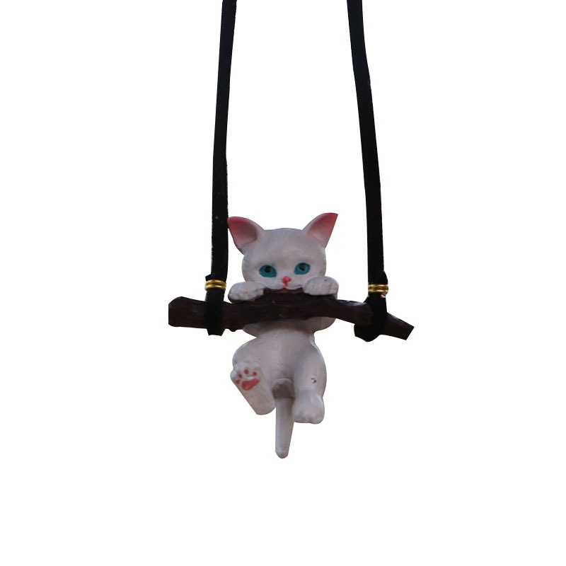 Car Hanging Pendant Ornament Cute Branch Cat Rearview Mirror Pendant