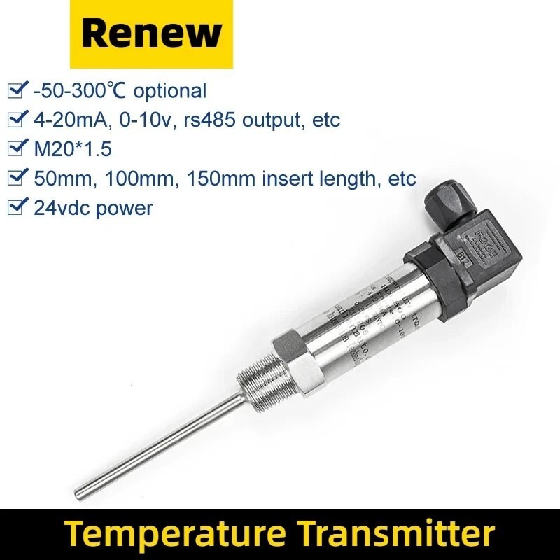 Hersman Plug In Integrated Temperature Transmitter Ma Output