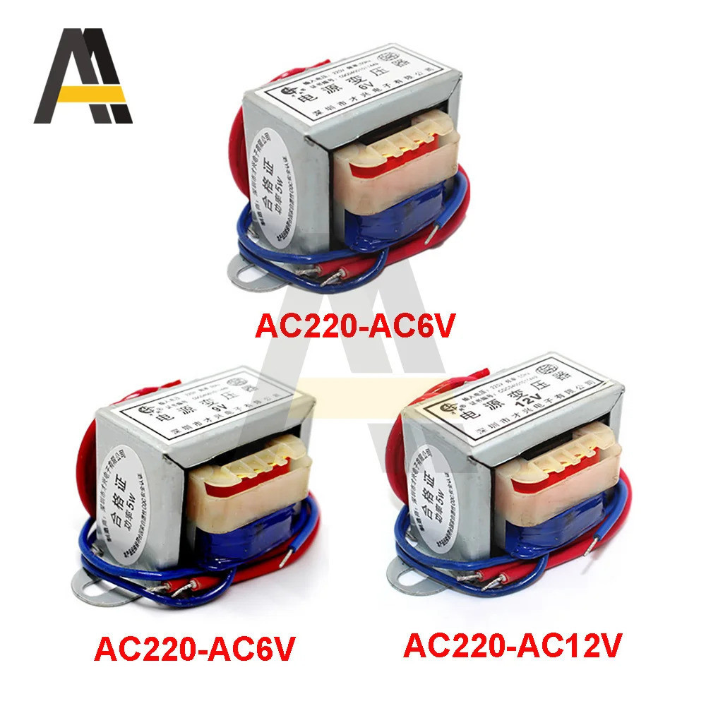 AC 6V 9V 12V Output Voltage 1W EI Copper Core 50Hz 60Hz Single Voltage