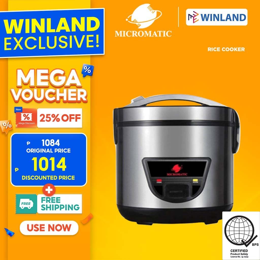 Micromatic By Winland Rice Cooker 1 5L Jar Type 6 To 8 Cups Of Rice