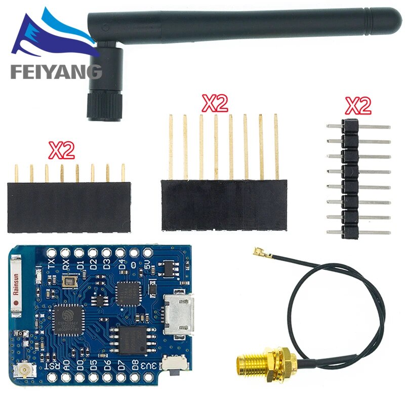 Wemos D Mini Pro M M Bytes External Antenna Connector Nodemcu Based