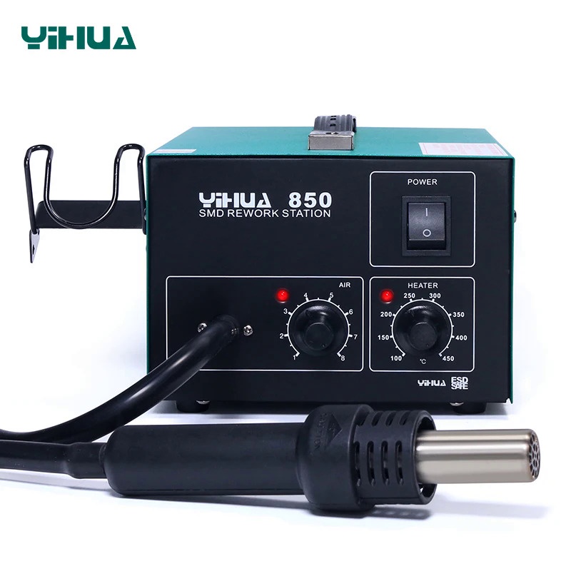 YIHUA 850 3 Nozzles Lead Free Hot Air Soldering Station SMD Rework