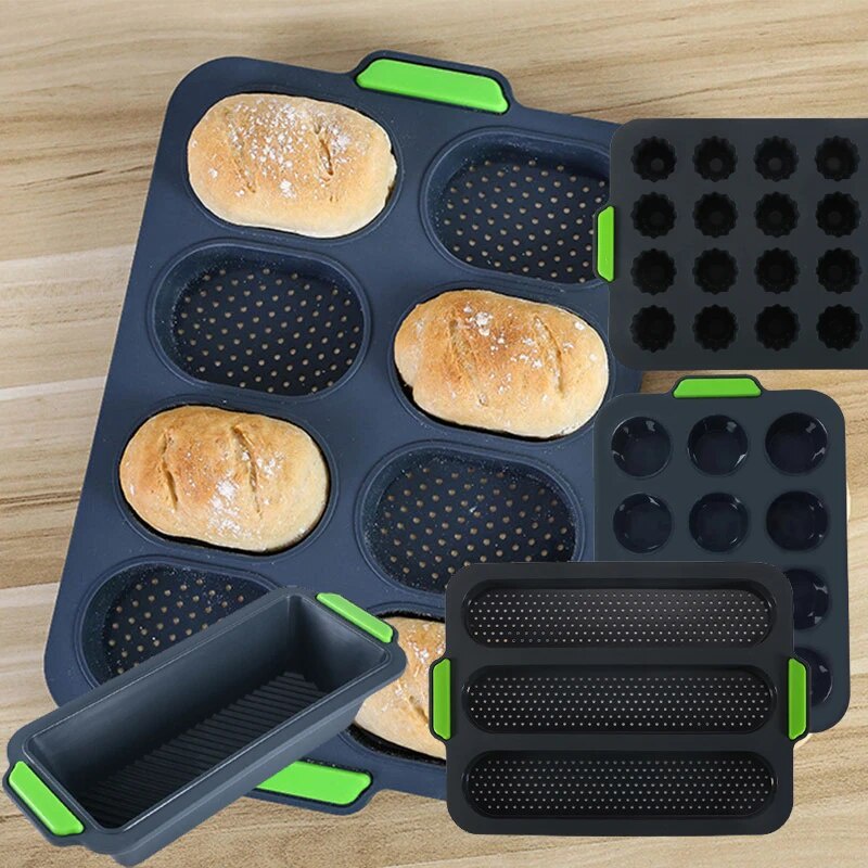 Meibum Silicone Molds Toast Bread Pan Brownie Dessert Madeleine Cake