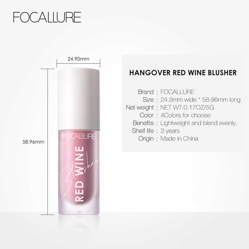 MOMO STORE FOCALLURE Liquid Blush HANGOVER RED WINE Natural Long