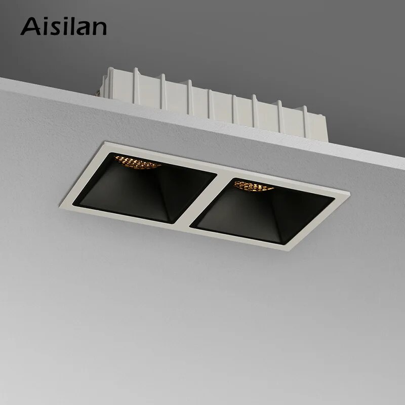 Aisilan Led Embedded Ceiling Spotlight Square Downlight Grille