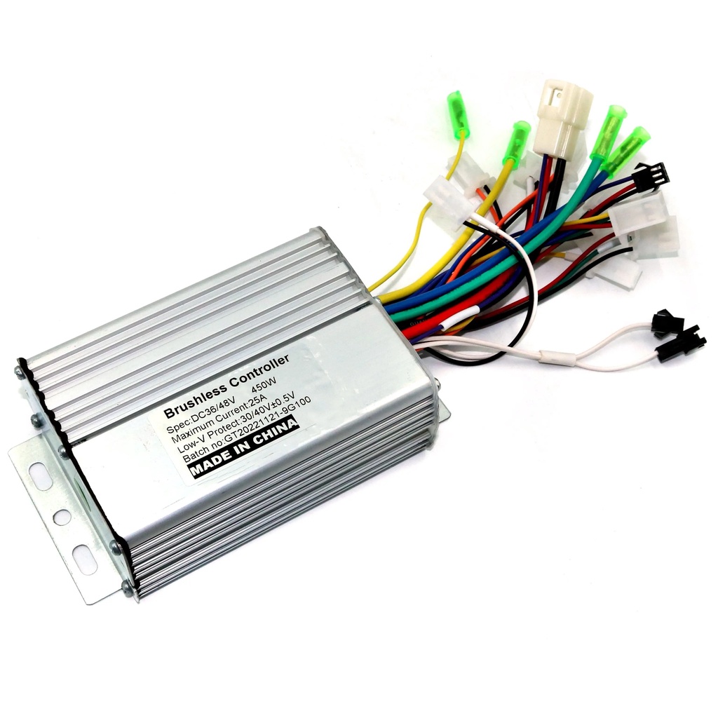 GREENTIME 36V 48V 450W 500W 25A 9 Mosfet BLDC Motor Controller E Bike