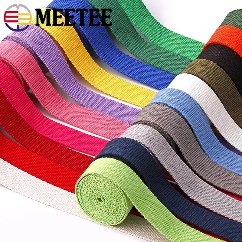 5Meters 20 25 32 38mm 2mm Webbing For Strap Polyester Cotton Canvas