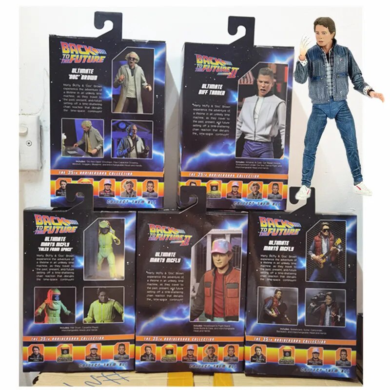 43X NECA Dr Brown Figure Back To The Future Marty McFly Biff Tannen