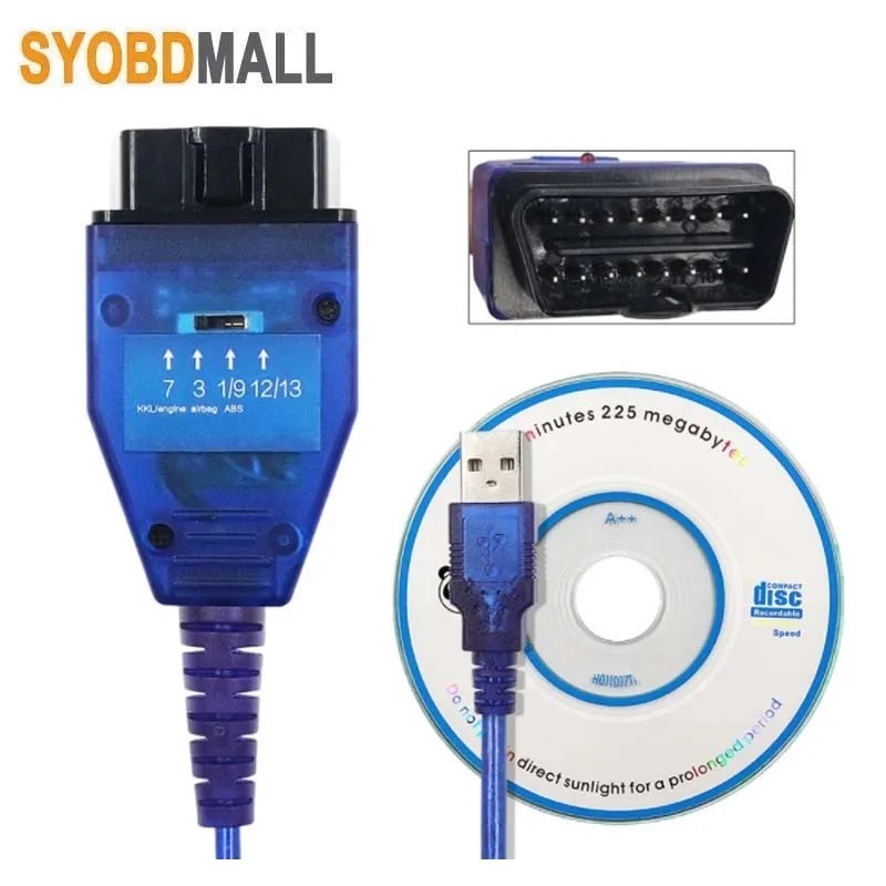 FTDI 4 Way Switch VAG USB Obd2 Diagnostic Cable Use For Fiat Ecu Scan