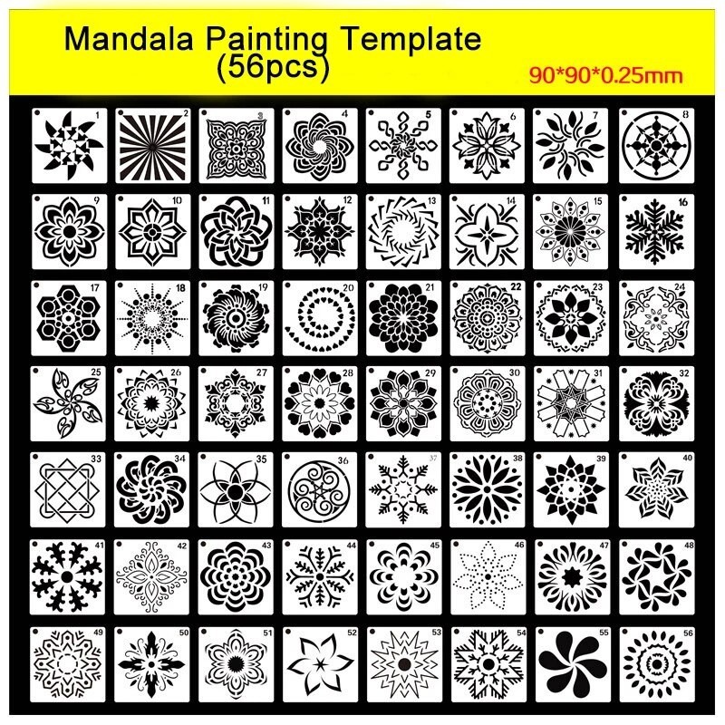 N Pack Mandala Dot Painting Templates Stencils Perfect For Diy