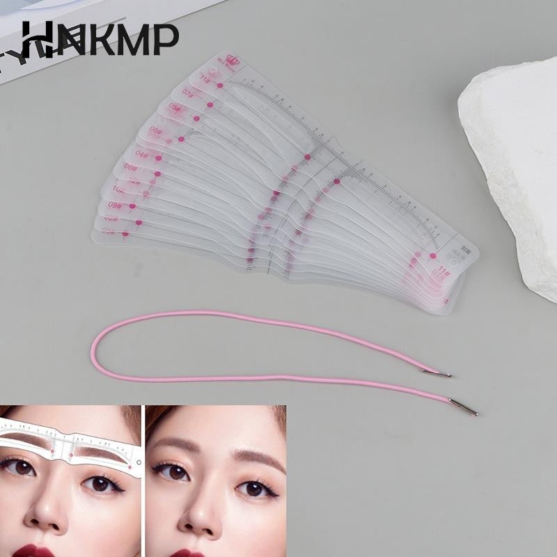 Reusable Eyebrow Shaper DIY 12PCS Set Soft Ruler Brow Definer Eyebrow