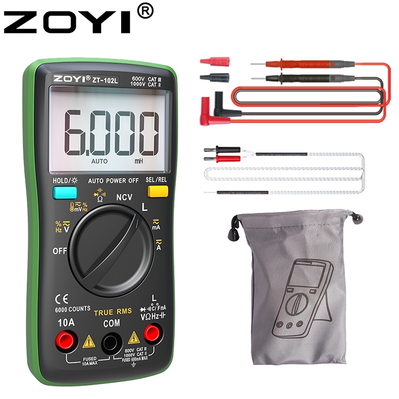 Zoyi Zt L Counts Digital Multimeter Portable Auto Ranging