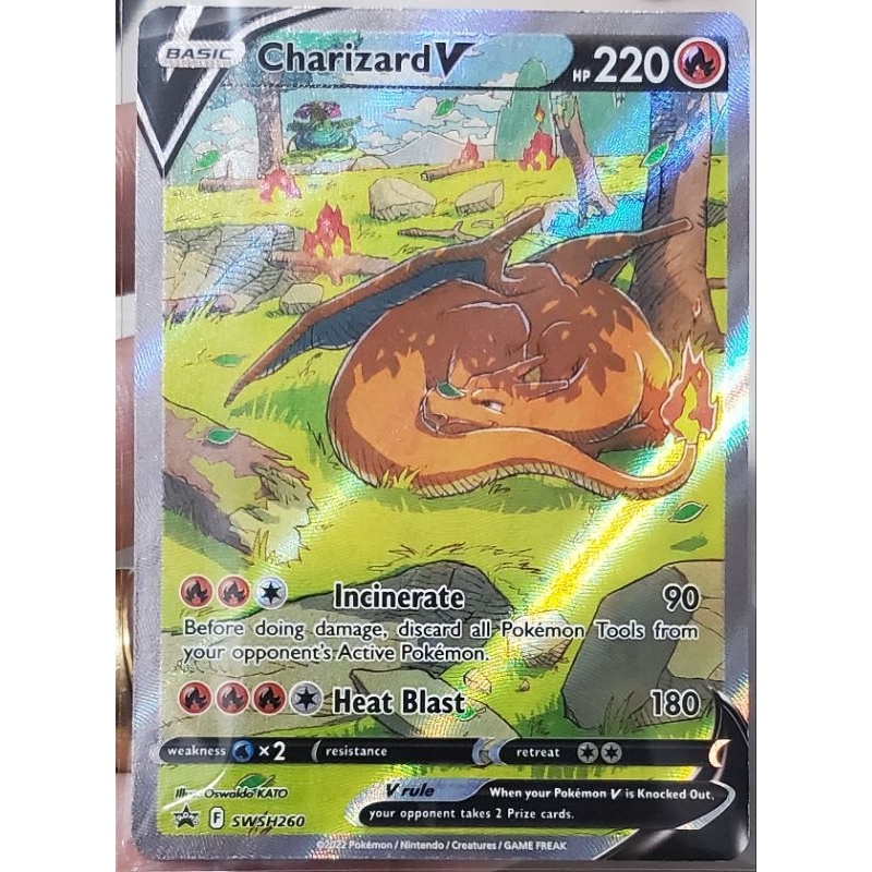 Pokemon TCG Charizard V SWSH260 Black Star Promo Ultra Premium