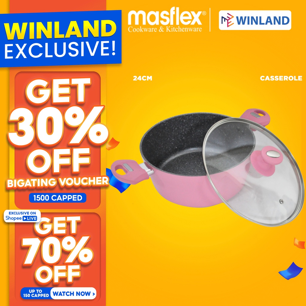 Masflex By Winland Spectrum Aluminum Non Stick Induction Casserole With