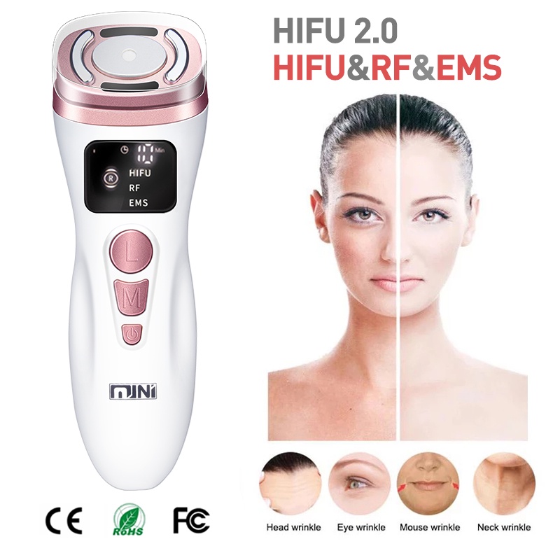 New Mini Hifu Facial Machine Rf Tightening Ems Microcurrent For Eye