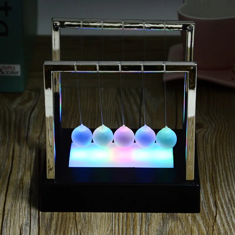 Shinning Newton Cradle Balance Ball Physics Science Pendulum