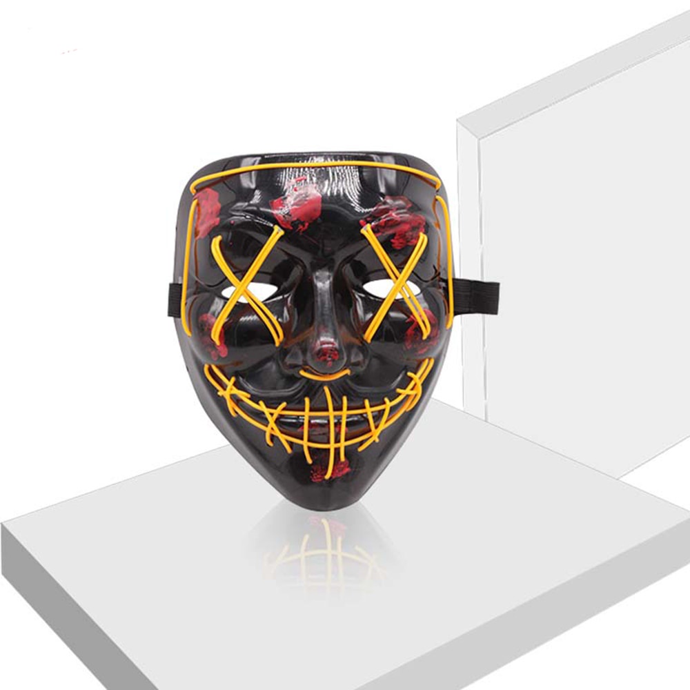 Halloween Neon Led Purge Mask Masque Masquerade Party Masks Light Grow