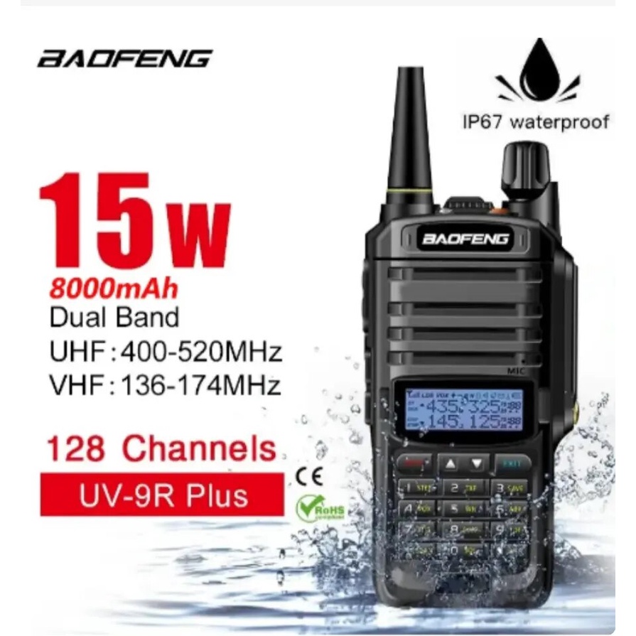 W Mah Baofeng Walkie Talkie Uv R Plus Amateur Radio Ip