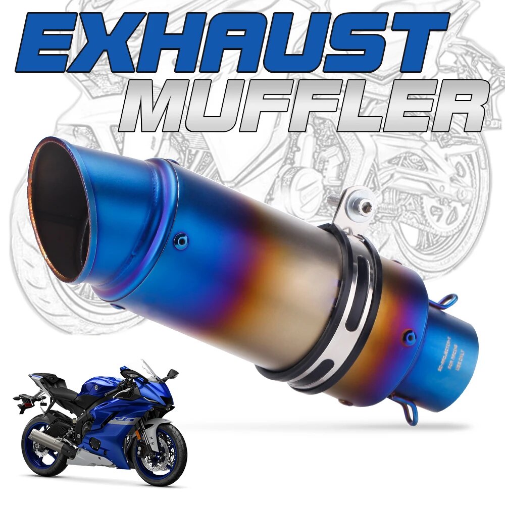 51mm 60mm Motorcycle Exhaust With GP Project Exhaust Pipe With DB