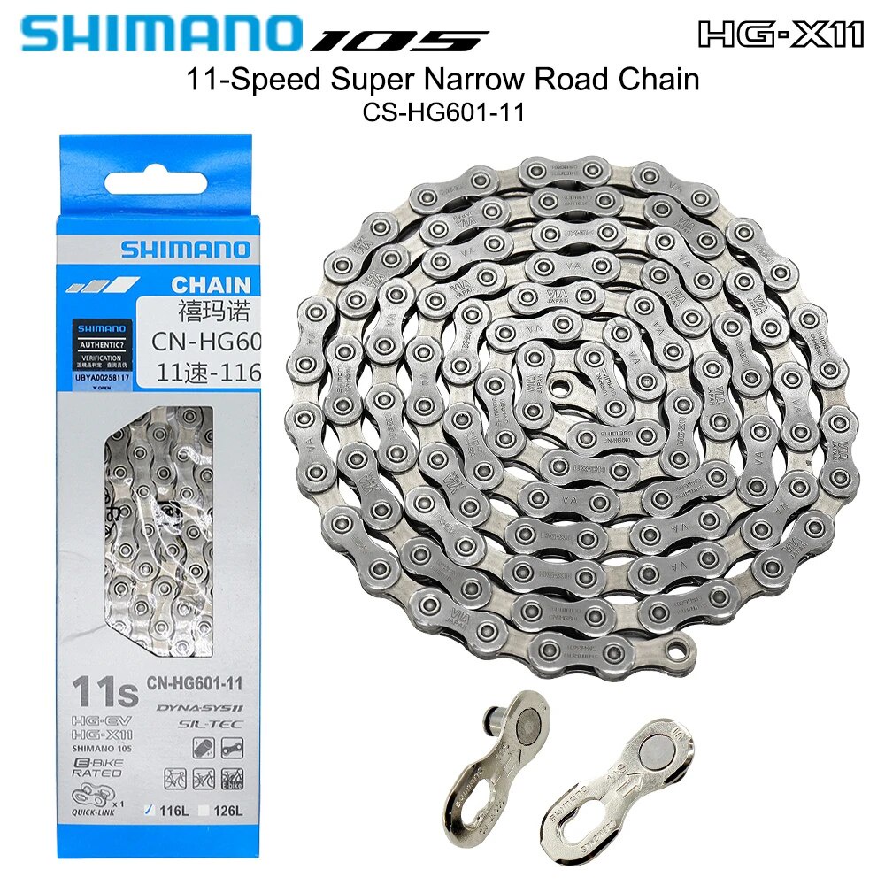 웃SHIMANO 105 11 Speed Chain for MTB Road Bike CN HG601 11 Super Narrow