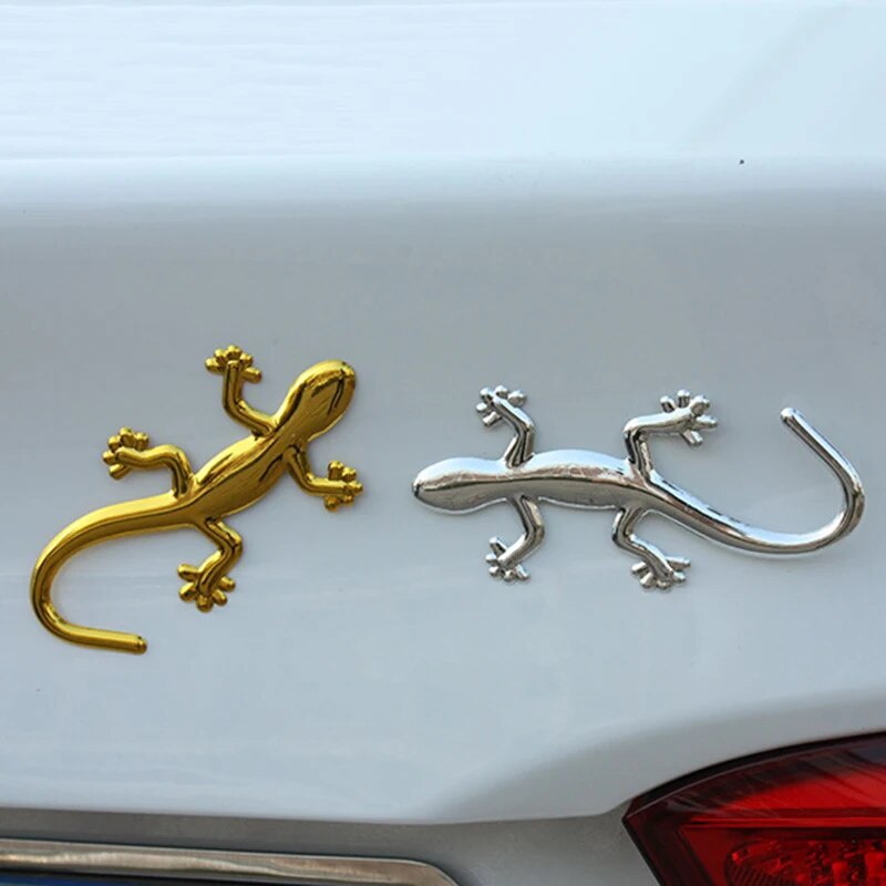 A Gold Silver Lizard Gecko Car Stickers D Abs Car Truck Sticker