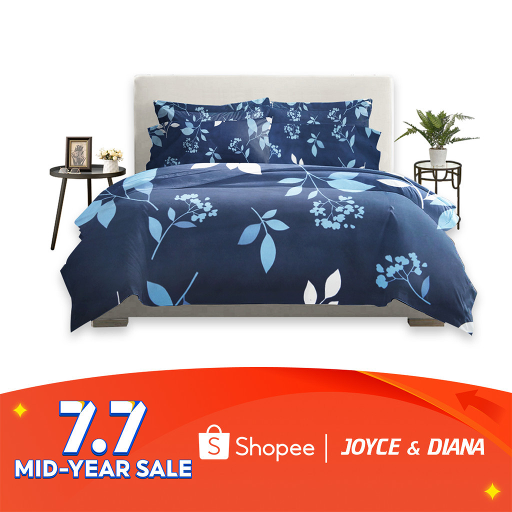 Joyce Diana 4In1 Premium Printed Bedsheet With Duvet Cover Set