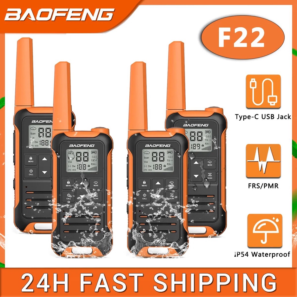 Pcs Baofeng F Mini Walkie Talkie Pmr Frs Portable Lcd Display Two