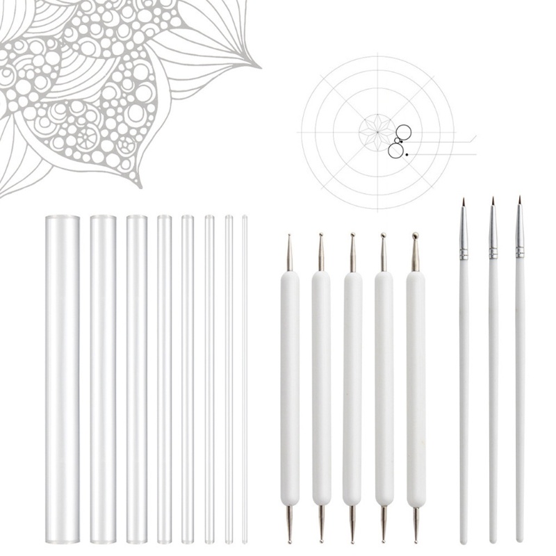 G5AB 16pcs Mandala Dotting Pen Tools Set For Rock Painting Pottery Clay