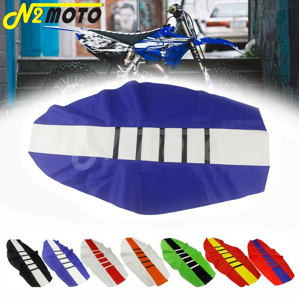 Enduro Motocross Custom Ribbed Gripper Traction Seat Cover For Yamaha