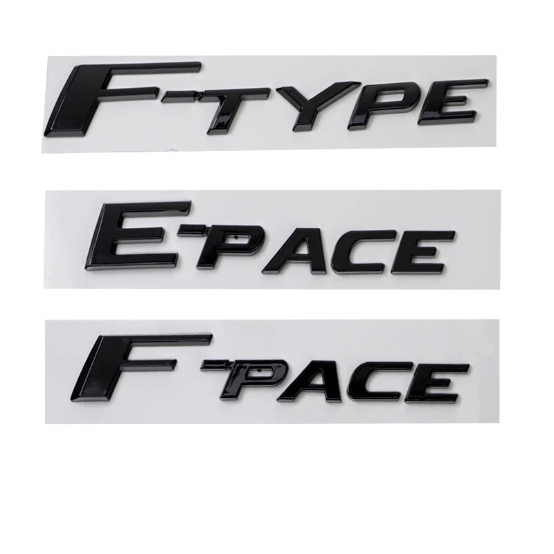 D Abs Chrome Black Logo F Type E F Pace Sticker Letters Car Trunk