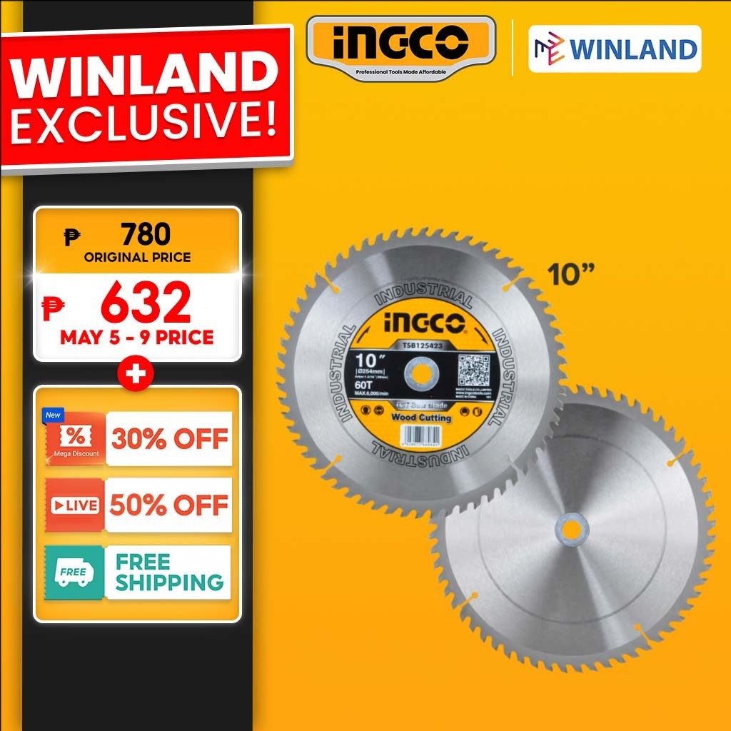 Ingco By Winland Industrial Tct Saw Blade Wood Cutting For Circular Saw