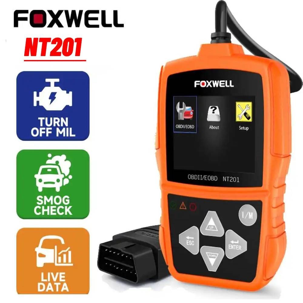 Foxwell NT201 OBD2 Automotive Scanner Check Engine Light Professional